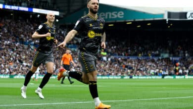 Southampton's Adam Armstrong likes a goal against Leeds - he'll want another in the Championship Playoff Final