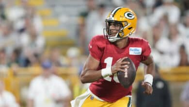 Jordan Love #10 of the Green Bay Packers