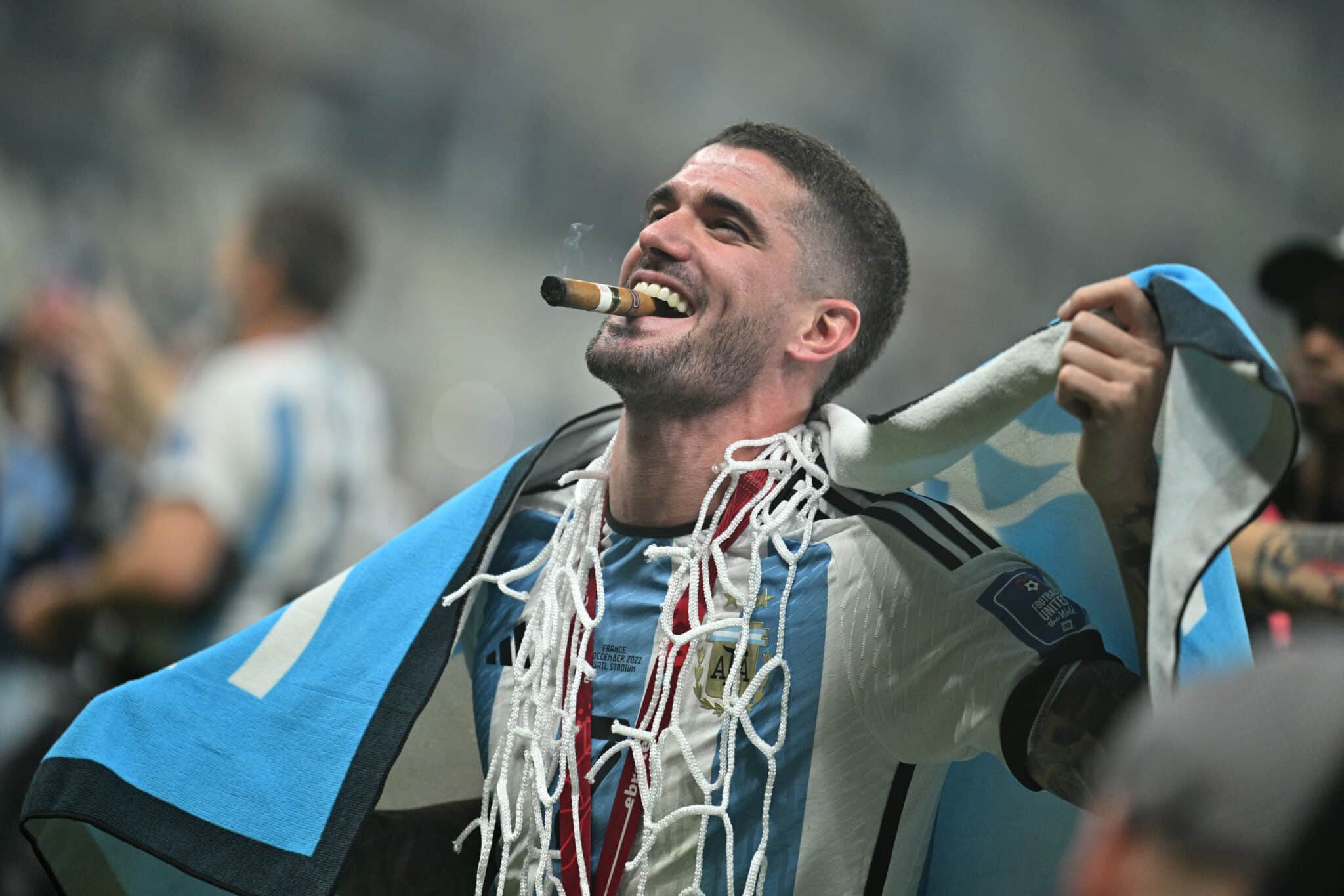 Rodrigo De Paul of Argentina celebrates after the FIFA World Cup Qatar 2022