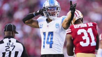 Amon-Ra St. Brown of the Detroit Lions