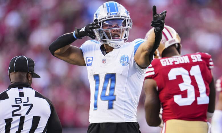 Amon-Ra St. Brown of the Detroit Lions