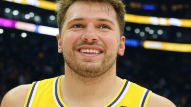 Luka Doncic #77 is now a member of the Los Angeles Lakers