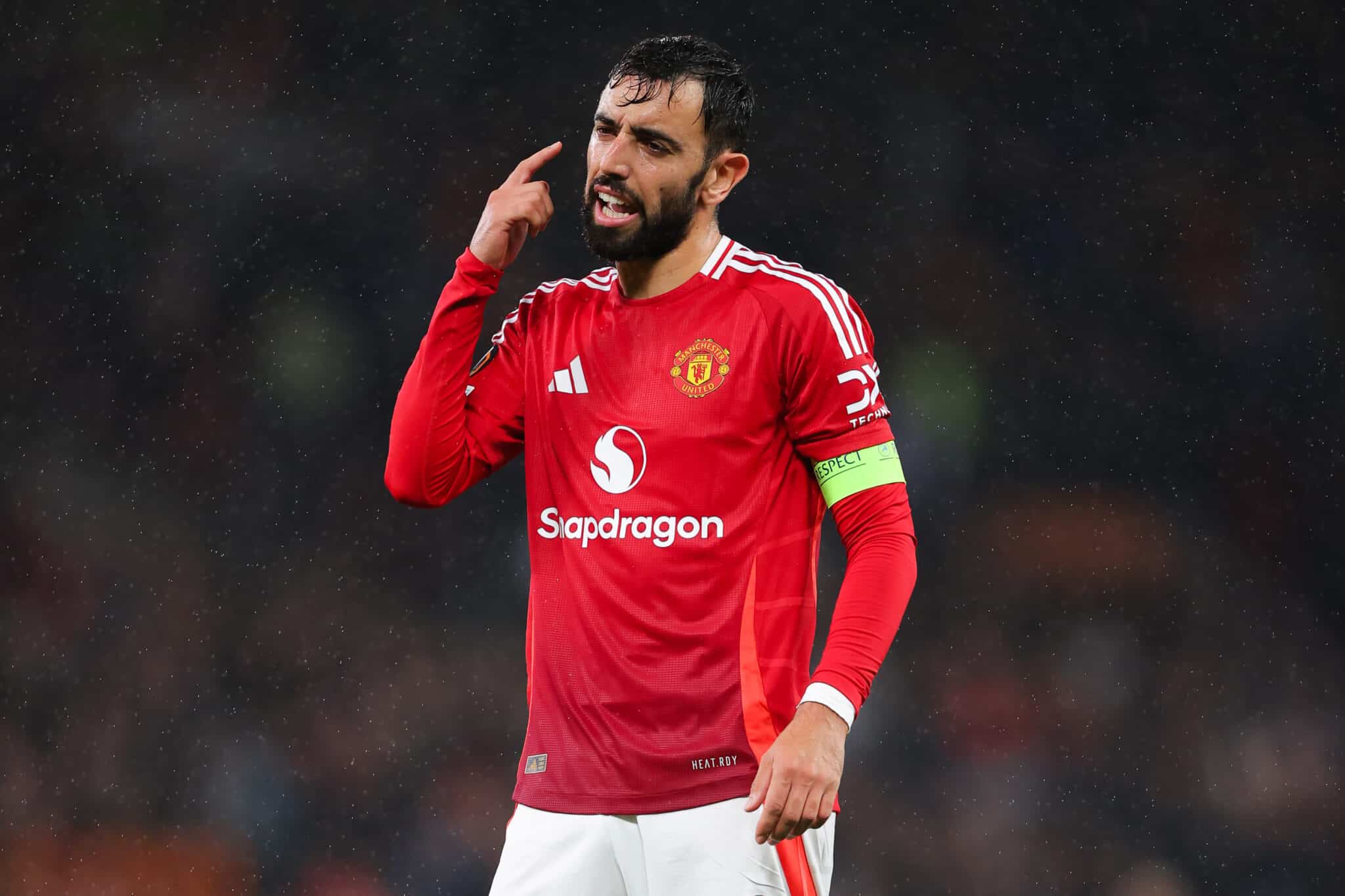 Bruno Fernandes of Manchester United during the UEFA Europa League 2024/25 League
