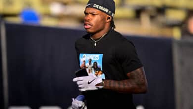 Travis Hunter #12 of the Colorado Buffaloes