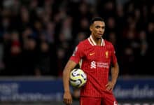 Trent Alexander-Arnold of Liverpool during the Premier League match