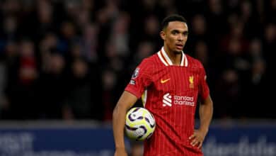 Trent Alexander-Arnold of Liverpool during the Premier League match