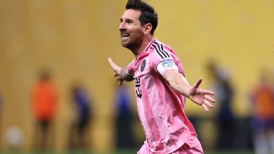 ATLANTA, GEORGIA - JUNE 19: Lionel Messi of Inter Miami CF celebrates scoring their second goal during the FIFA Club World Cup 2025 group A match between Internacional CF Miami and FC Porto at Mercedes-Benz Stadium on June 19, 2025 in Atlanta, Georgia.