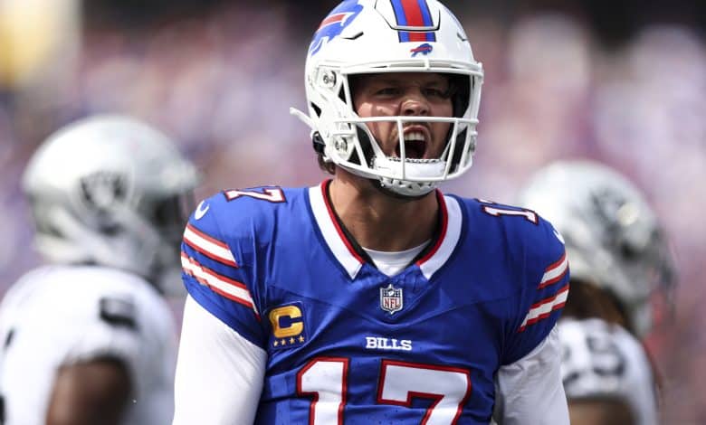 osh Allen #17 of the Buffalo Bills