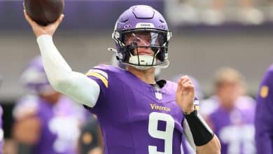 J.J. McCarthy #9 of the Minnesota Vikings