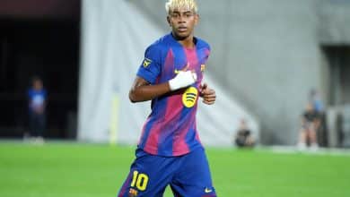 Ballon d'Or winner? KOBE, JAPAN - JULY 27: Lamine Yamal of FC Barcelona looks on during the preseason friendly between Vissel Kobe and FC Barcelona at Noevir Stadium Kobe on July 27, 2025 in Kobe, Hyogo, Japan.