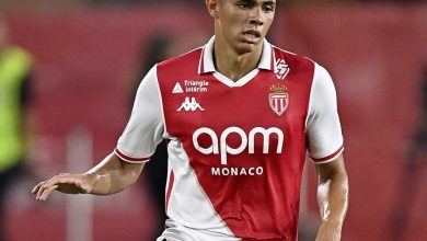 MONACO, MONACO - AUGUST 17: Vanderson De Oliveira Campos of AS Monaco on the ball during the Ligue 1 match between AS Monaco and AS Saint-Etienne at Stade Louis II on August 17, 2024 in Monaco, Monaco.