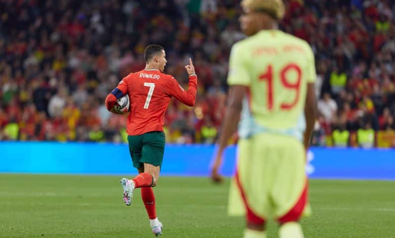International break - MUNICH, GERMANY - JUNE 08: Cristiano Ronaldo of Portugal celebrates after scoring his team's second goal during the UEFA Nations League 2025 final match between Portugal and Spain at Munich Football Arena on June 08, 2025 in Munich, Germany.