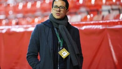 ABERDEEN, SCOTLAND - DECEMBER 11: RC Starsbourg Head Coach Liam Rosenior ahead of a UEFA Conference League 2025/26 League Phase MD5 match between Aberdeen and RC Strasbourg at Pittodrie Stadium, on December 11, 2025, in Aberdeen, Scotland.
