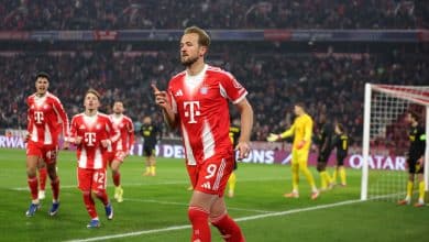 CHAMPIONS LEAGUE LEGEND - MUNICH, GERMANY - JANUARY 21: Harry Kane of Bayern Muenchen celebrates as he scores the goal 1:0 during the UEFA Champions League 2025/26 League Phase MD7 match between FC Bayern München and R. Union Saint-Gilloise at Football Arena Munich on January 21, 2026 in Munich, Germany.